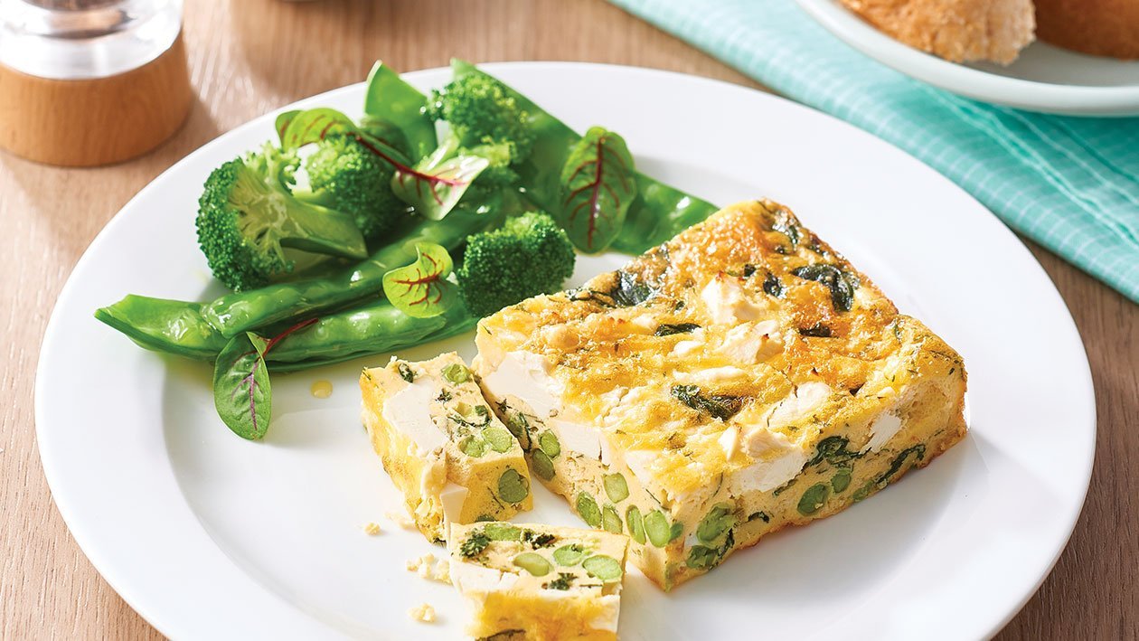 Pea, Feta and Spinach Frittata – Recipe Pea, Feta and Spinach Frittata – Recipe
