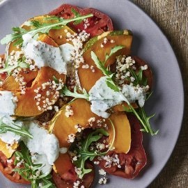 Roasted Pumpkin Salad with Creamy Herb Dressing Roasted Pumpkin Salad with Creamy Herb Dressing
