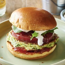Zucchini Fritter Burger Zucchini Fritter Burger