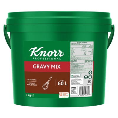 KNORR Gravy Mix Gluten Free 6kg - KNORR Gravy Mix is an affordable reliable solution that delivers a classic gravy taste in every serve.
