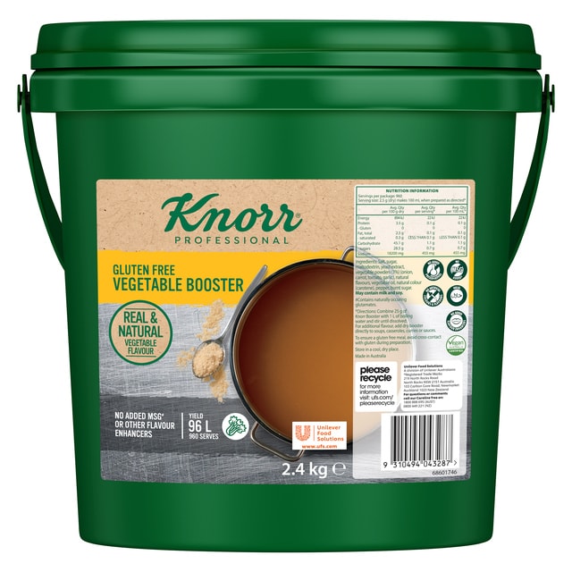 Knorr Professional Booster Vegetable GF 2.4kg - Knorr Vegetable Boosters deliver real & natural deliciousness with no compromise to taste.