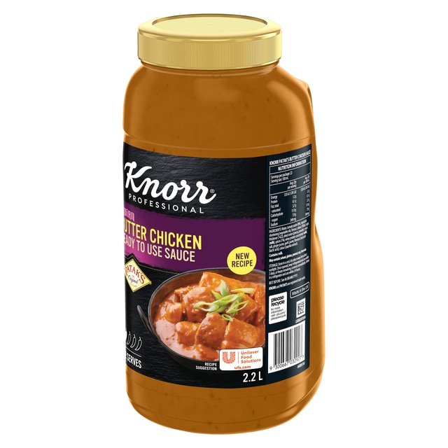 Knorr Professional Patak's Butter Chicken Sauce 2.2L - KNORR Patak's Butter Chicken Sauce offers a mild, delicious curry that residents will love.