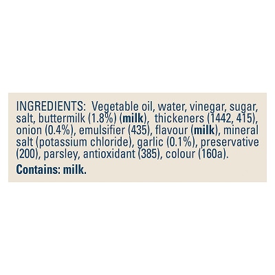 HELLMANN'S Ranch Dressing 2.55L - This premium ranch dressing with a rounded depth of flavour & classic buttermilk colour offers exceptional coating performance for tastier salads.
