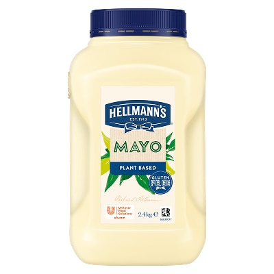 HELLMANN'S Plant Based Mayo 2.4kg - With the same great taste, texture and quality as Hellmann's Real Mayonnaise, Hellmann's Plant Based Mayo meets my diners’ desire for a plant-based or vegan diets.