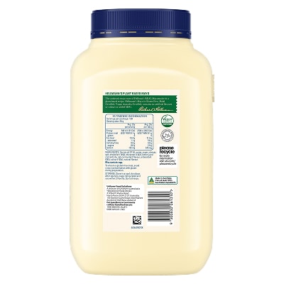 HELLMANN'S Plant Based Mayo 2.4kg - With the same great taste, texture and quality as Hellmann's Real Mayonnaise, Hellmann's Plant Based Mayo meets my diners’ desire for a plant-based or vegan diets.