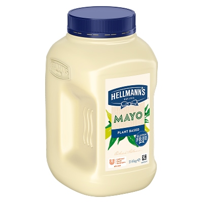 HELLMANN'S Plant Based Mayo 2.4kg - With the same great taste, texture and quality as Hellmann's Real Mayonnaise, Hellmann's Plant Based Mayo meets my diners’ desire for a plant-based or vegan diets.