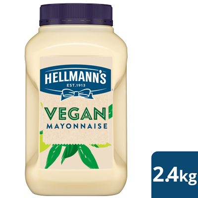 HELLMANN'S Vegan Mayonnaise 2.4kg - With the same great taste, texture, & quality as Hellmann's Real, this is a Vegan mayonnaise as it should be.