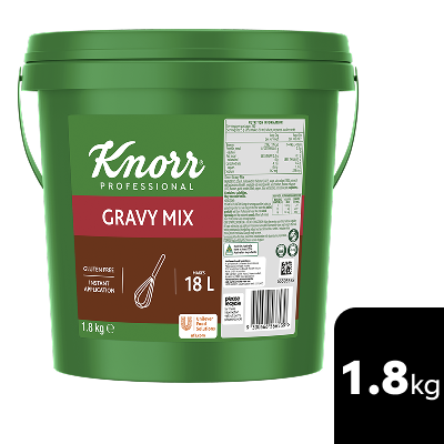KNORR Gravy Mix Gluten Free 1.8kg - KNORR Gravy Mix is an affordable reliable solution that delivers a classic gravy taste in every serve.