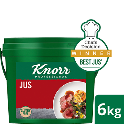 KNORR Jus Gluten Free 6kg - KNORR Jus Gluten Free with its caramelised notes from quality Australian beef is the perfect companion for your premium dishes.