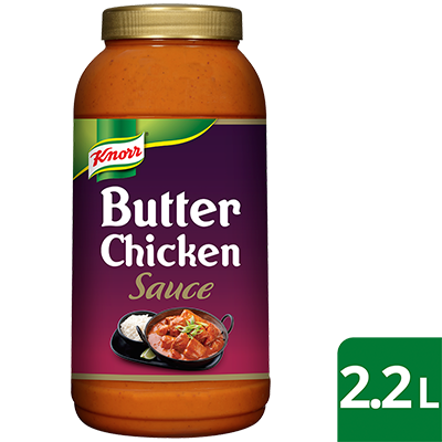 KNORR Patak's Butter Chicken Sauce 2.2 L - KNORR Patak's Butter Chicken Sauce offers a mild, delicious curry that residents will love.