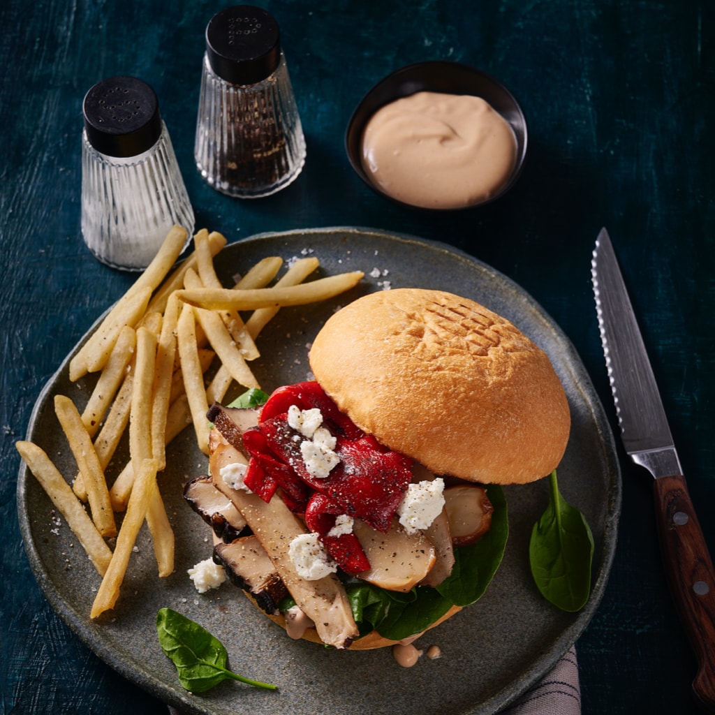 Braised Mushroom Burger Braised Mushroom Burger