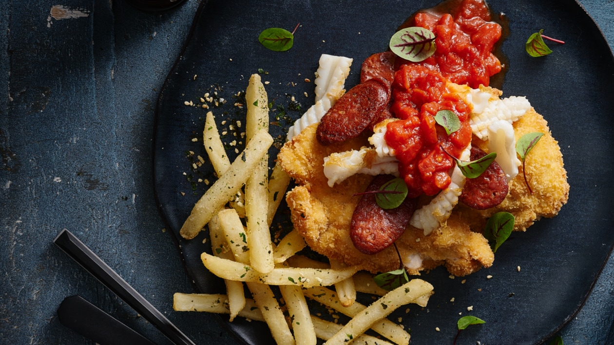 Surf and Turf Chicken Schnitzel – Recipe