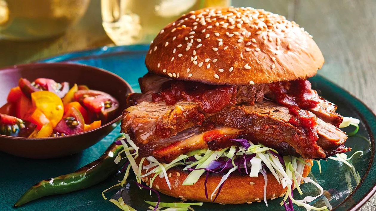 Beef Brisket Burger with Bourbon Chipotle – Recipe