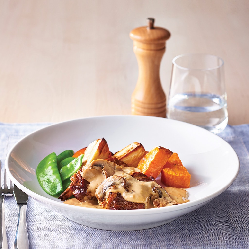 Braised Lamb Rump with Creamy Mushroom Sauce Braised Lamb Rump with Creamy Mushroom Sauce