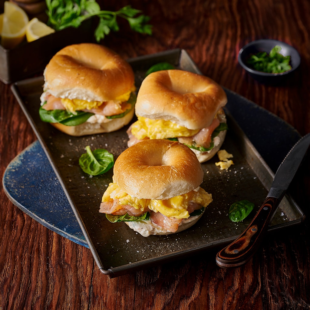 Bagel Breakfast Sliders Bagel Breakfast Sliders