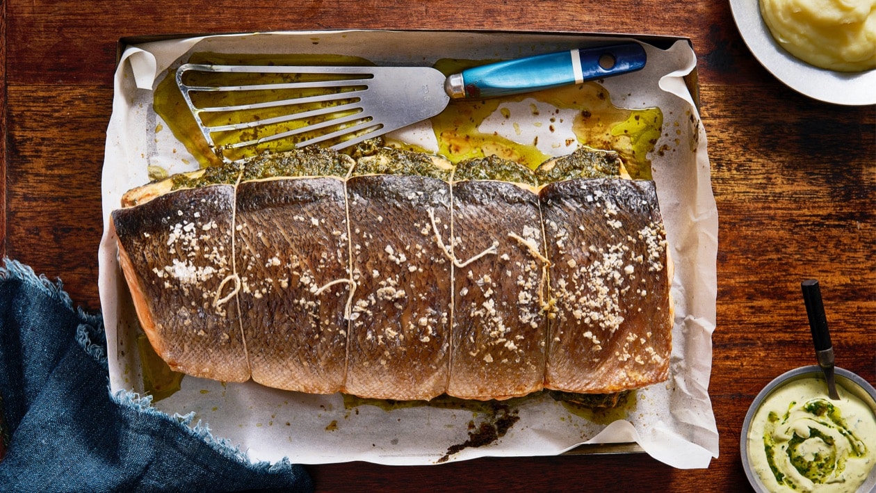 Baked Salmon Sides with Salsa Verde – Recipe
