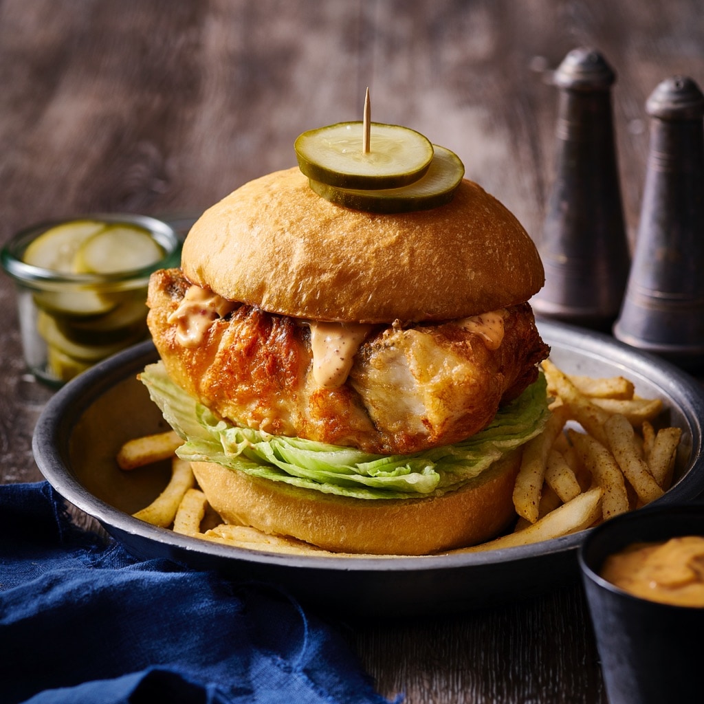 Buttermilk Fried Barramundi Sandwich