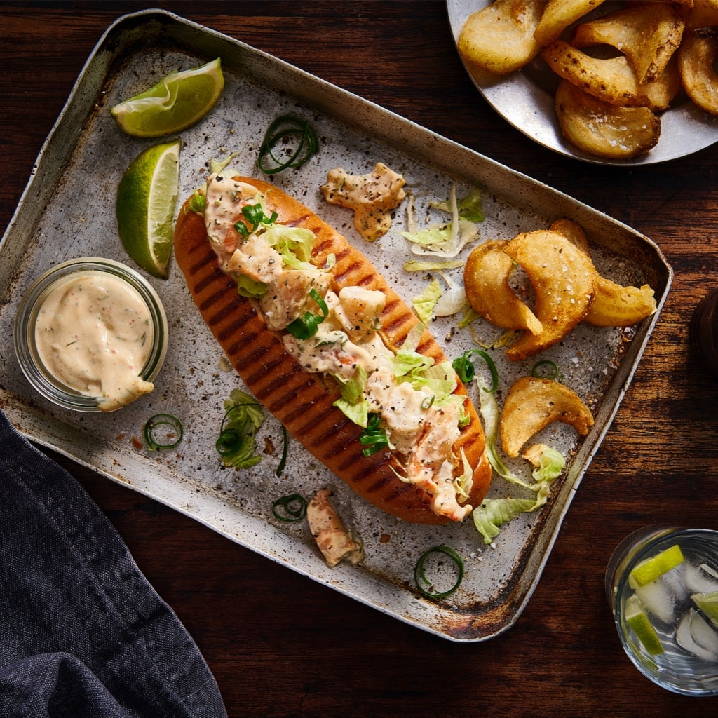 Sweet Chili Mayo and Dill Shrimp Roll