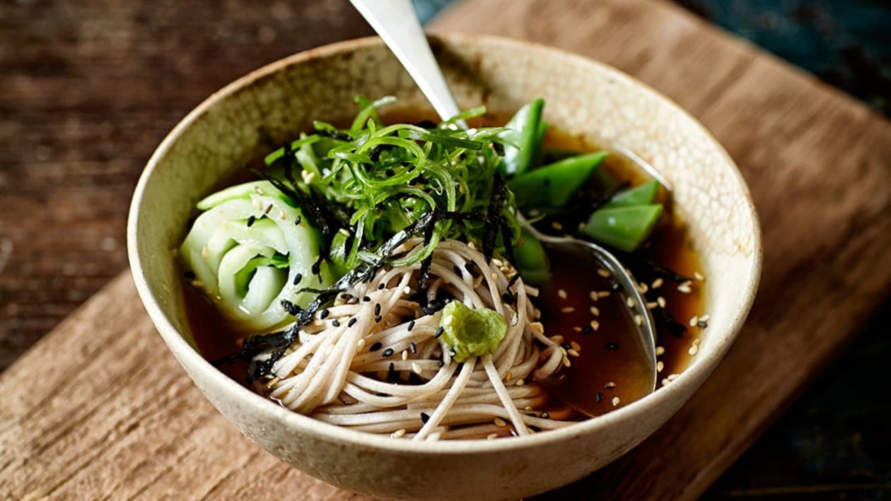 Soba Noodles with Bonito, Bok Choy and Wasabi – Recipe