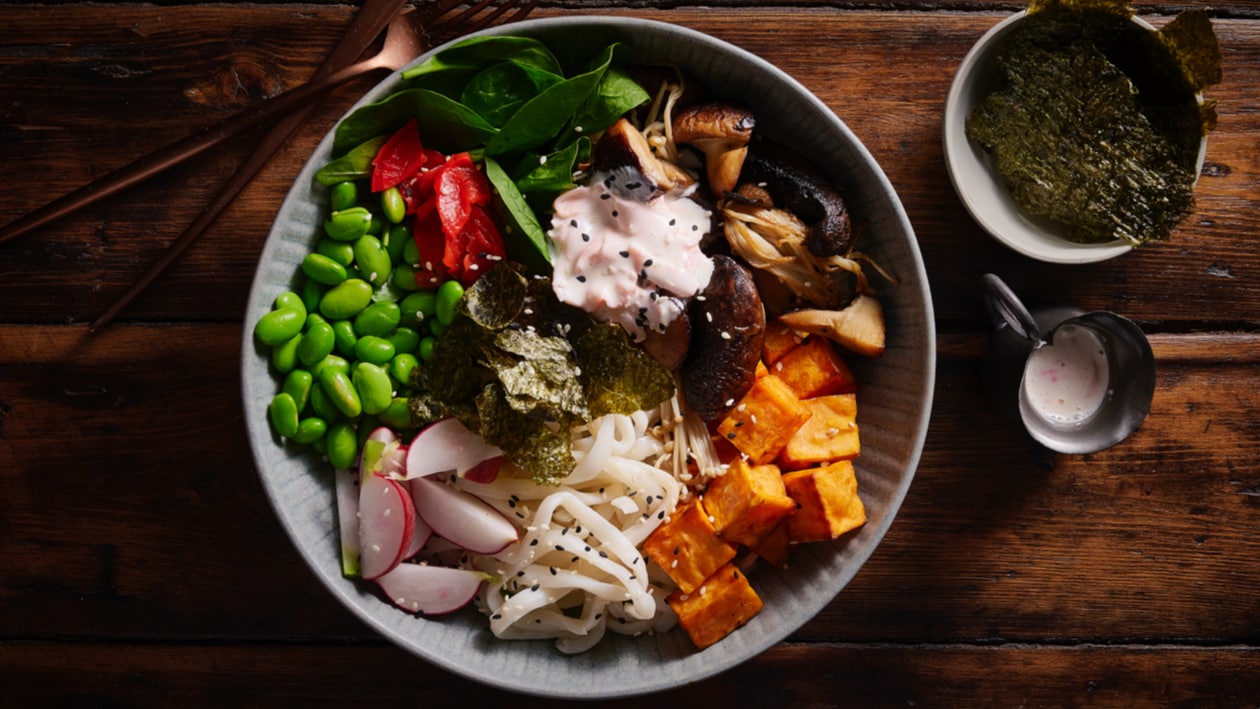 Shroom Bowl with Miso Ginger Vinaigrette – Recipe