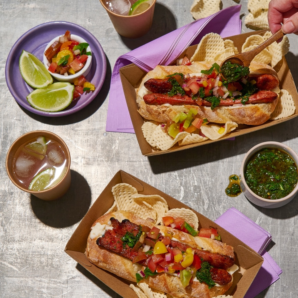 Smoky Choripán Dog with Fresh Salsa Smoky Choripán Dog with Fresh Salsa