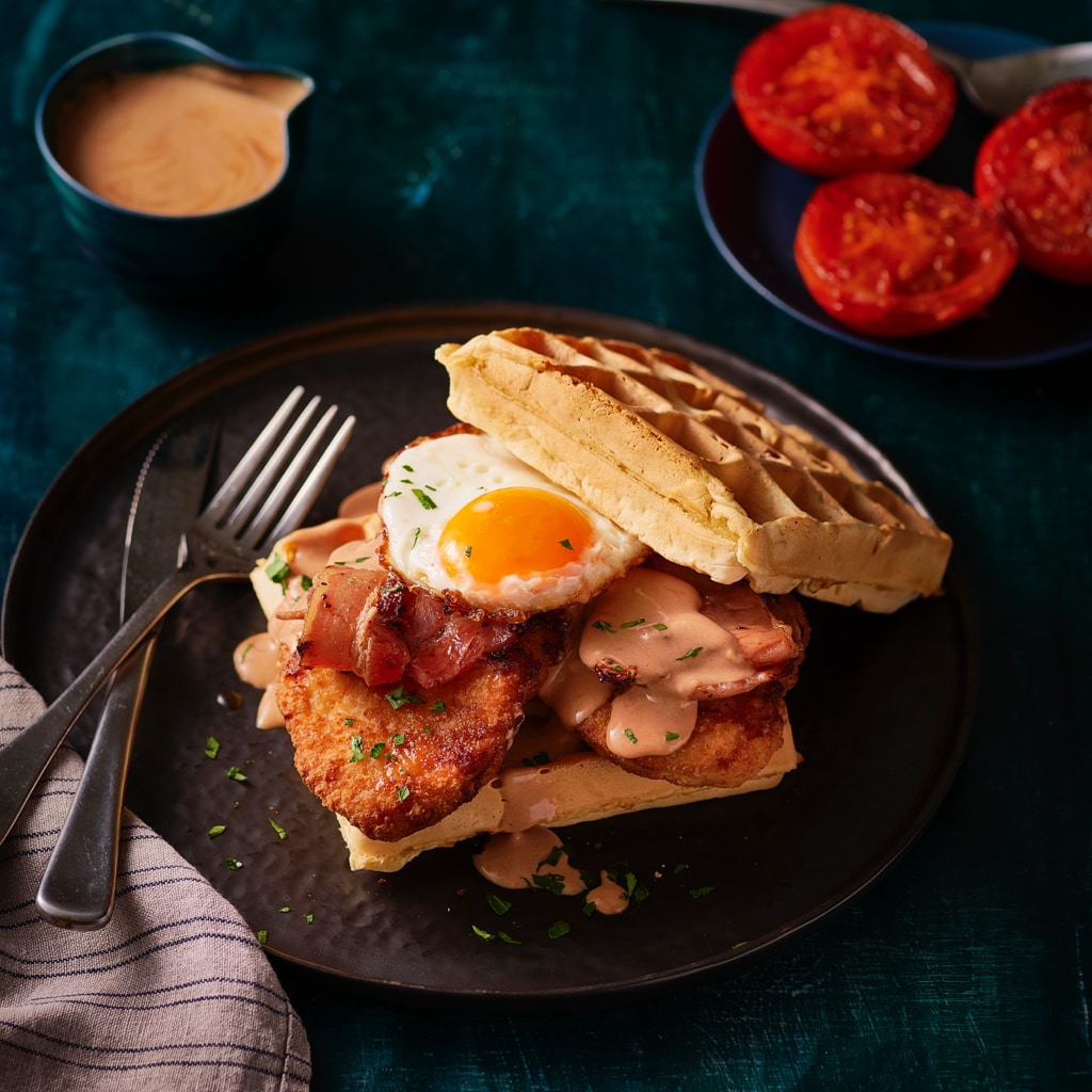 Southern Fried Waffle Burger Southern Fried Waffle Burger