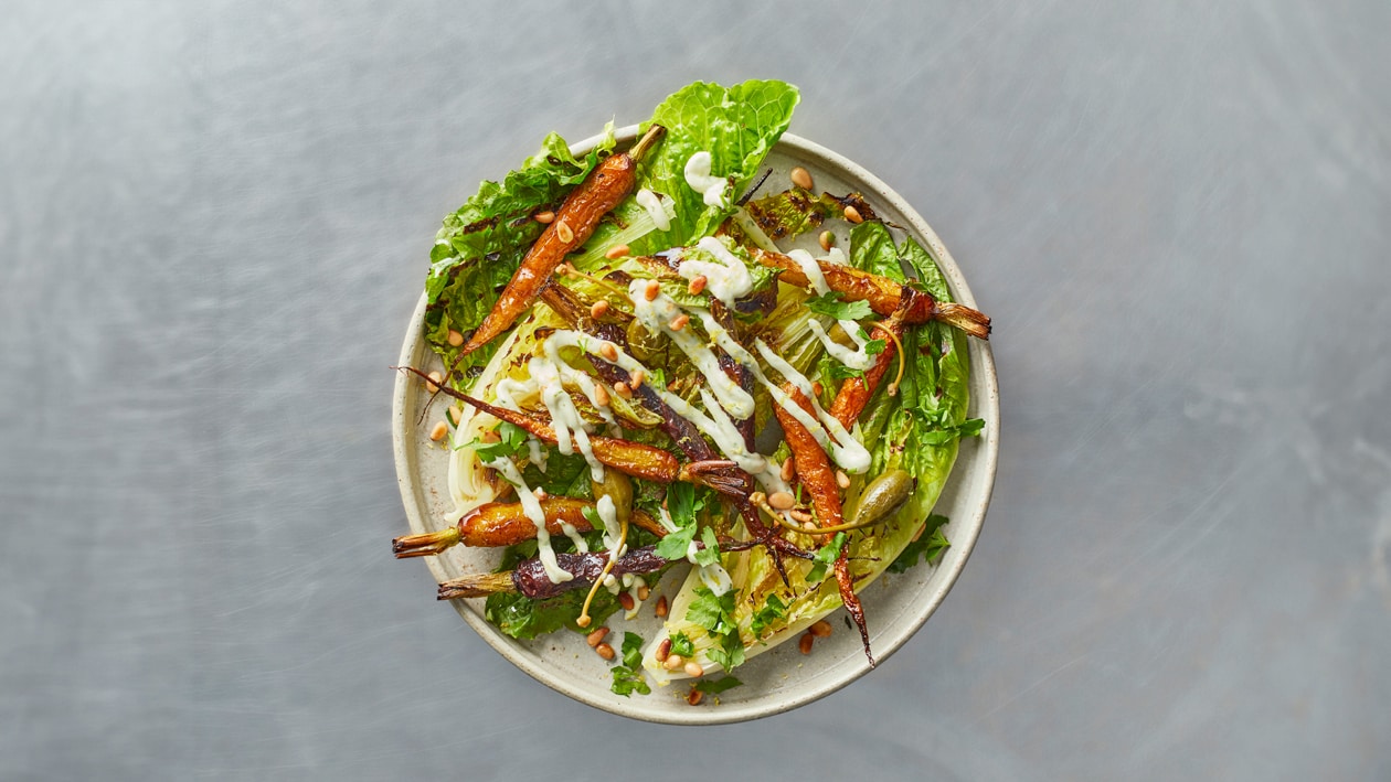 Grilled Romaine & Carrots with Ranch Dressing – Recipe