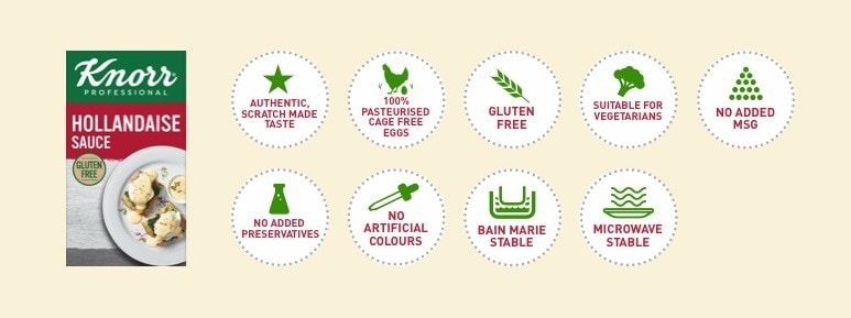 KNORR Hollandaise Gluten Free Sauce 1 L