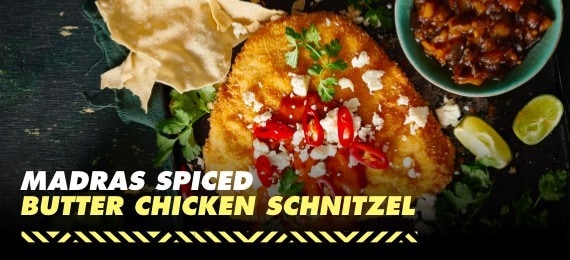 Madras Spiced Butter Chicken Schnitzel