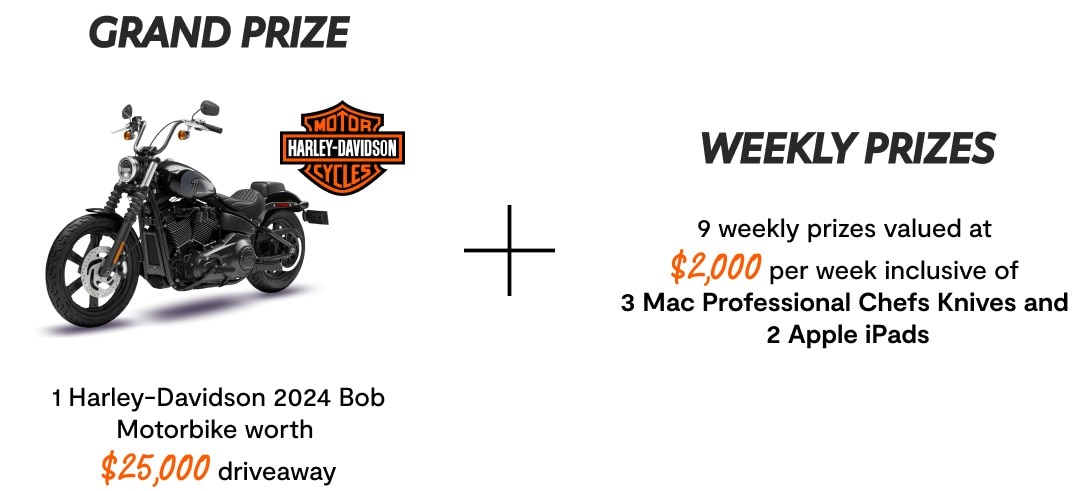 1 Entry into our Grand Prize and Weekly Draw 1 Entry into our Grand Prize and Weekly Draw